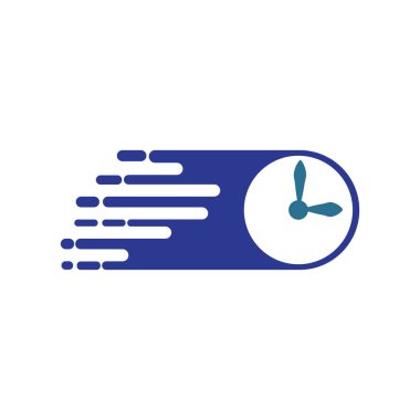  Saat vektör simgesi. Düz Rush saat sembolü beyaz arkaplanda izole edilmiştir.