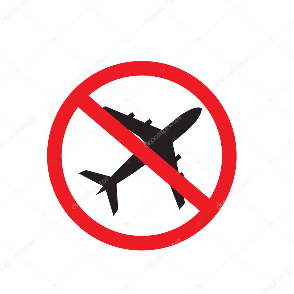 No airplane vector icon. airplane pictogram is isolated on a white background