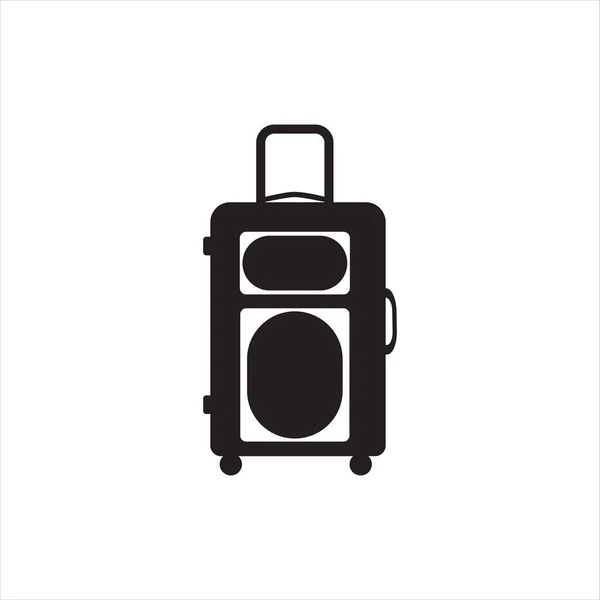 白色背景的黑色旅行袋 — 图库矢量图片
