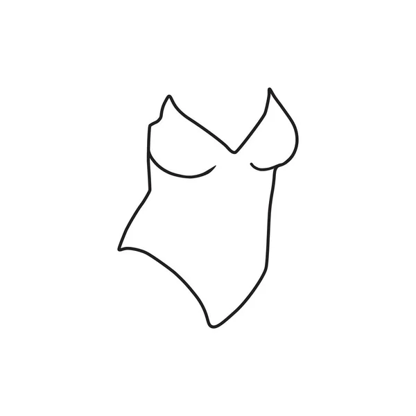 Badeanzug Symbol Flaches Symbol Auf Weißem Hintergrund — Stockvektor