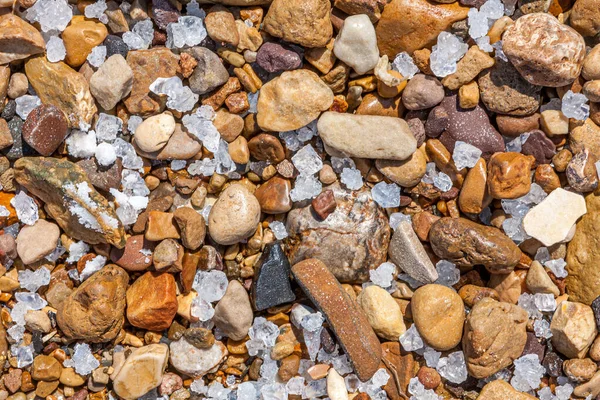 Salt Mixed Pebbles Shores Dead Sea Jordan — Stock Photo, Image