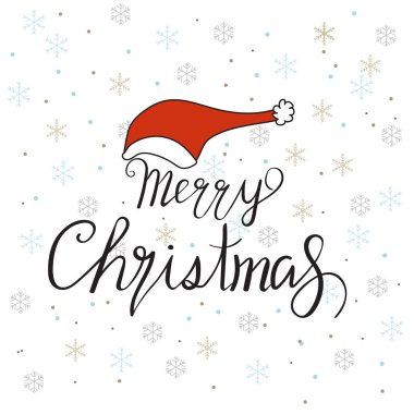 Neşeli Noel altın ışıltılı el çizmek yazı tasarımı ile 