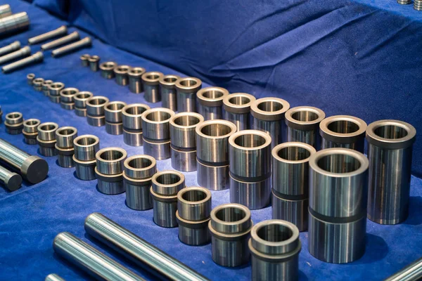 High precision steel automotive part manufacturing by CNC machin — Stok Foto