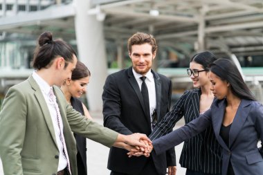 İş insanlar takım zevk onlar ile başarı iş