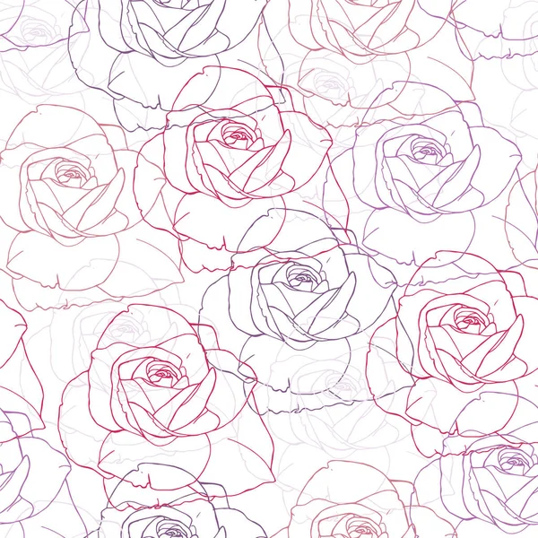 Fond sans couture vectoriel avec des roses — Image vectorielle