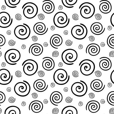 Bir spiral ile vektörsüz şablon. Kumaş, giysi ve kağıt tasarımı için doğrusal minimalist arkaplan.