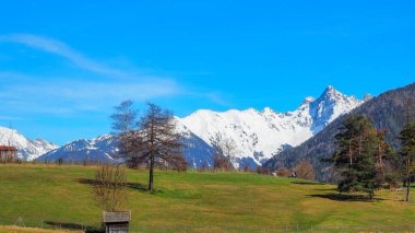 Alplerdeki güzel dağlar ve çayırlar