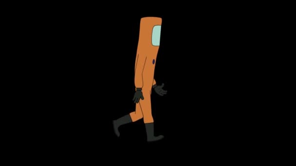 슈트걷기 사이클의 채널을 애니메이션 — 비디오