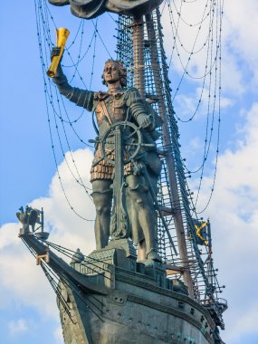 Moskova, Rusya - Ağustos 10: büyük, Ağustos'ta Peter için anıt 10,2016 Moskova