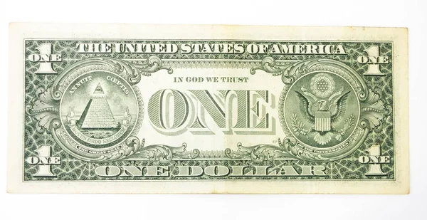 Close up of one dollar isolate on white background. — Stock Photo, Image