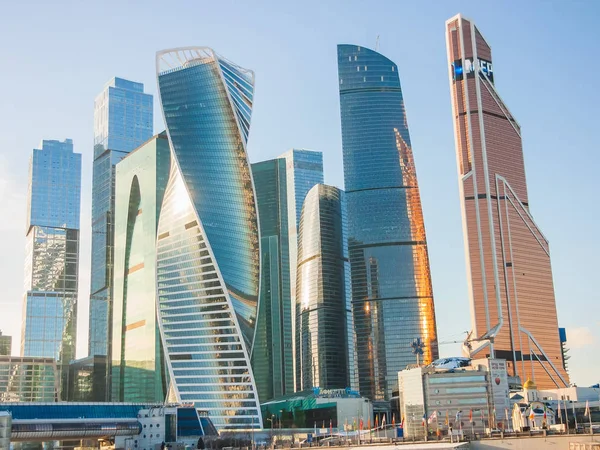 Businesscenter Moscow City i vintern. — Stockfoto