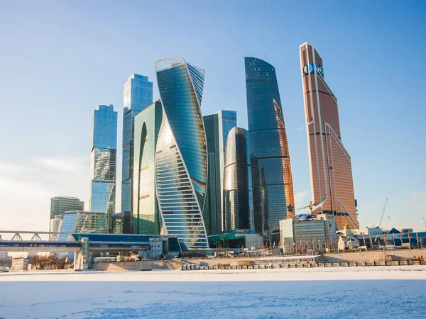 Centro de negocios Moscú City en invierno . — Foto de Stock