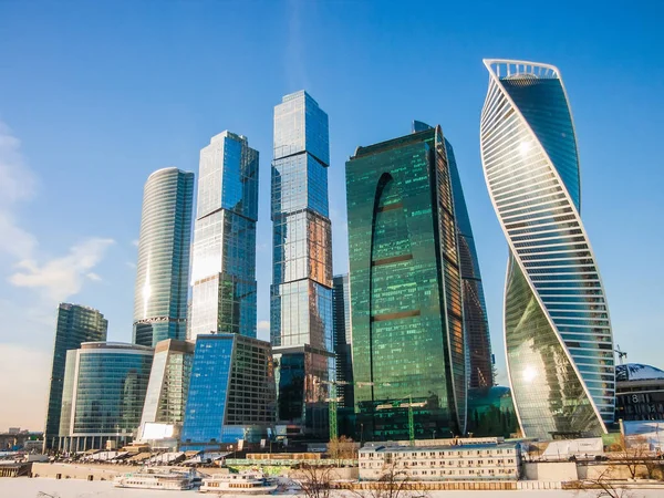 İş Merkezi Moskova şehir kış.