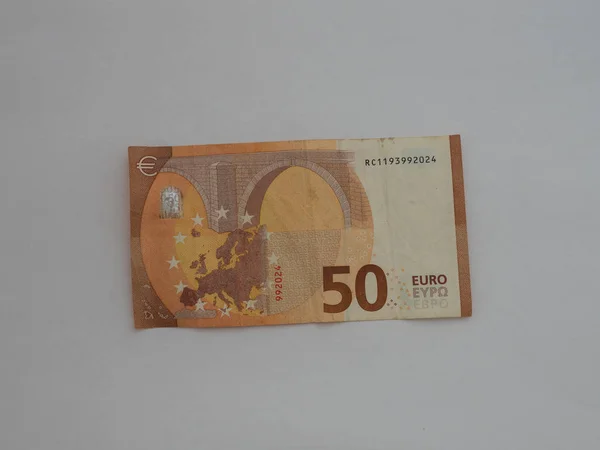 Euro Achtergrond Whire Geïsoleerd — Stockfoto