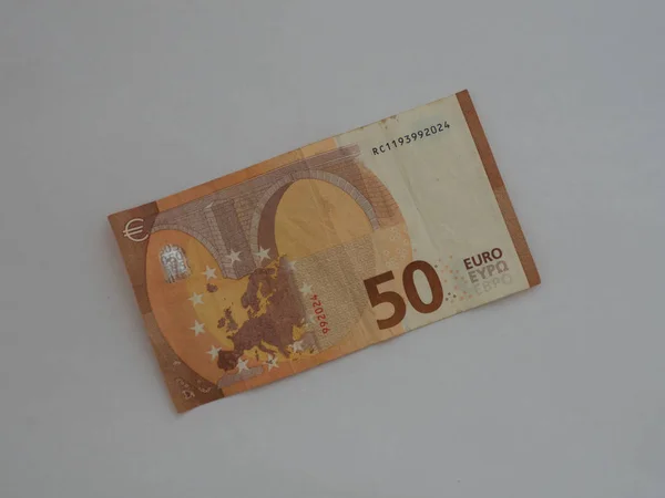 Euro Achtergrond Whire Geïsoleerd — Stockfoto
