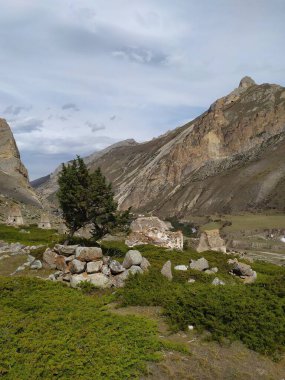 Ölüler şehri. 10-17 asırlık antik mezarlıklar. Verkhny Chegem, Kabardino-Balkaria, Rusya