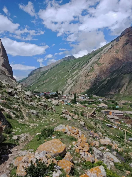 Old High Mountain Village Gorge Kabardino Balkaria Russia — Stock Photo, Image