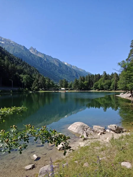 Vacker Sjö Fjällen — Stockfoto