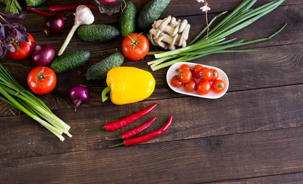 Mezcla Diferentes Verduras Sobre Mesa — Foto de Stock