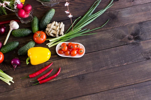 Mezcla Diferentes Verduras Sobre Mesa — Foto de Stock