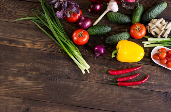 Mezcla Diferentes Verduras Sobre Mesa — Foto de Stock