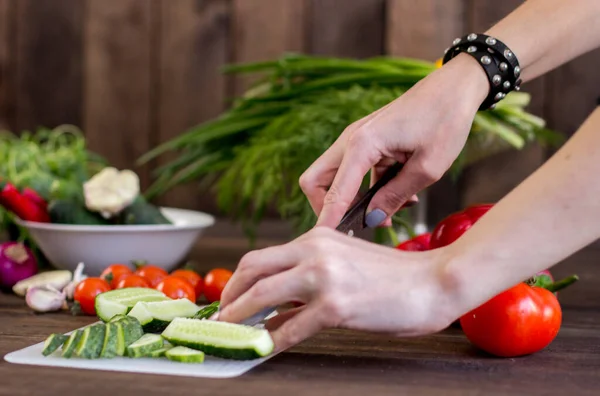 Mezcla Diferentes Verduras Sobre Mesa — Foto de Stock