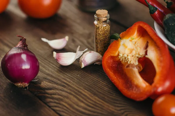 Mezcla Diferentes Verduras Sobre Mesa — Foto de Stock