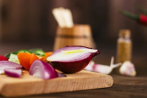 Mezcla Diferentes Verduras Sobre Mesa — Foto de Stock