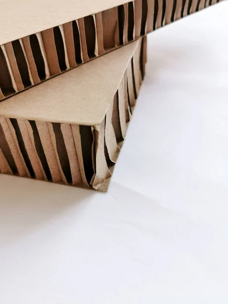 Embalaje Cartón Cajas Entrega Sobre Fondo Blanco — Foto de Stock