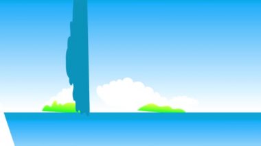 Yay elementi yoğun kırmızı çiçekler ve palmiye ağaçları ile tropikal Hawaii adası oluşturma emri veriyor. Lush Hill 'in üzerinde ve açık mavi okyanusta kayıp cennete benzer bir tekne oluşturuyorlar.