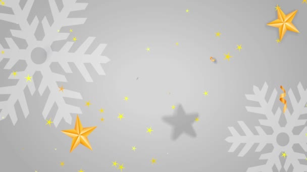 Rimbalzare Elementi Piatti Formando Buon Natale Felice Anno Nuovo Scritto — Video Stock
