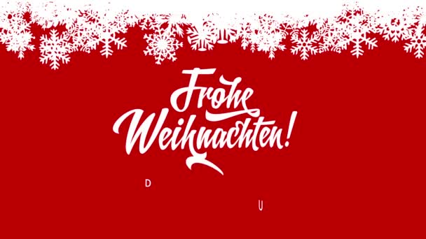 Frohe Weihnachten Atalet Zıplaması Dönen Animasyonu Ein Gutes Neues Jahr — Stok video