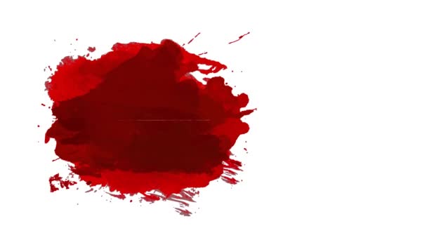 Kırmızı Boyası Sıçratma Üzerine Beyaz Klasik Tipografi Ile Buon Natale — Stok video