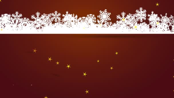 Zpomalení Animace Pružným Efektem Vánočního Dárku Hlubokým Červeným Balicím Papírem — Stock video