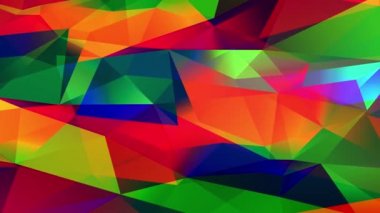 3D kıvılcım efekti yaratan çokgen ve çokgen geometrik formların birbirine karışmış Kaleydoskopik Hareketi