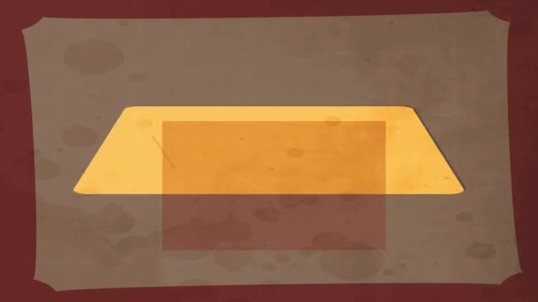 Vitesse lisse Ramping Animation de papier Grunge Note avec une couche carrée donnant de l'espace pour le texte et les graphiques de fond faits avec des rayures et des lignes pointillées recouvertes de taches 