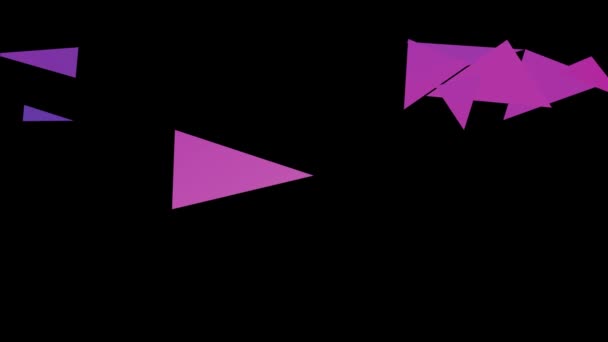 Bounce Spring Scale Slide Animation Darkness Lilac Conceptual Polygon Figure — Stock Video