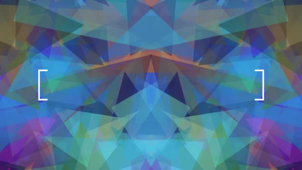 纯概念图像项目的马塞洛动态运动 用束颜色的长三角碎片和类似于狂欢派对上的Confetti的尺寸进行设计 — 图库视频影像