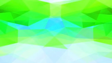 Birbirine karışmış Kaleydoskopik 3 boyutlu kavram bilimi mavi katmanlı yeşil zengin dağların ortasındaki bir dere akışkanı gibi