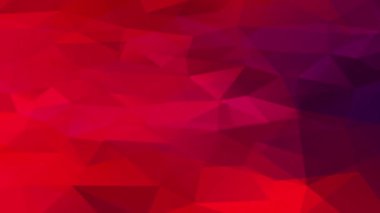 Jeometrik üçgenlerle oluşturulan ve resmin merkezine belirsiz bir şekilde yerleştirilen Soyut Kan Kırmızı Tonları 'nın Birleştirilmiş Kaleydoskopik Hareketi