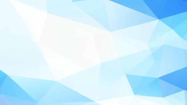 Movimento Caleidoscópico Entrelaçado Formas Polígono Azul Com Triângulos Brilho Cor — Vídeo de Stock