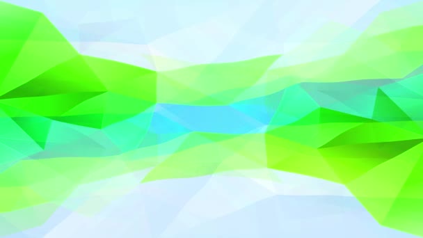 Трехмерное Искусство Синим Цветом Река Текущая Посреди Зеленых Пышных Гор — стоковое видео