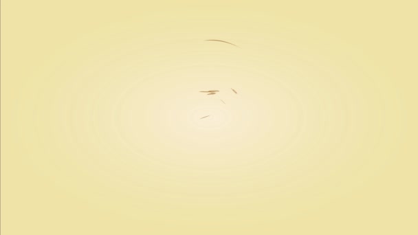 Прыгающие Плоские Элементы Образующие Эзотерический Солнечный Каракуль Составленный Человеческим Лицом — стоковое видео
