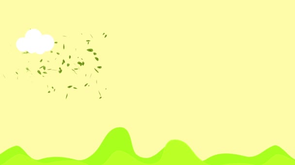 Bounce Spring Scale Slide Animation Animation Young Yellow Chicken Funny — Stock Video