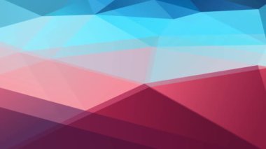 Üç boyutlu üçgen ve çokgen biçimlerinden oluşan kavramsal bir figürün havadan görüş açısının etkileyici yakınlaşma efekti