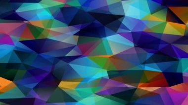 Üç Boyutlu Çokgen Benzerinin Birleştirilmiş Kaleydoskopik Hareketi Minyatür Ölçekli Prizma Piramitleri Çok Renkli Geometrik Şekiller Akışı Oluşturuyor