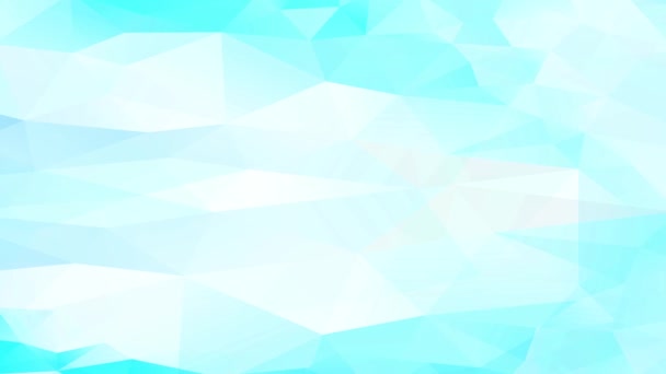 浅蓝色和白色几何三角形形成三维效果形成宝石头和浮雕水曲线的放大放大放大效应 — 图库视频影像