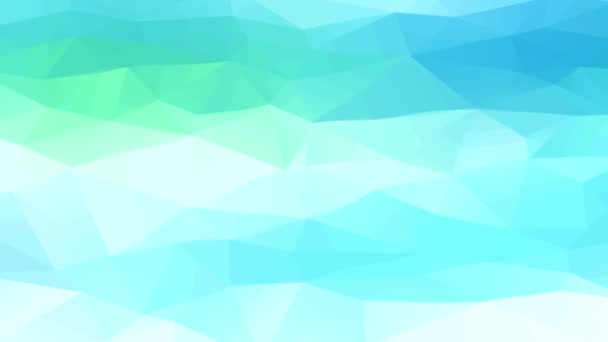 水彩画のダイアルウェイビングアブストラクトソフトグリーンで塗装された幾何学的な形で作られたポリゴン波や3Dレリーフを持つWeb背景 — ストック動画