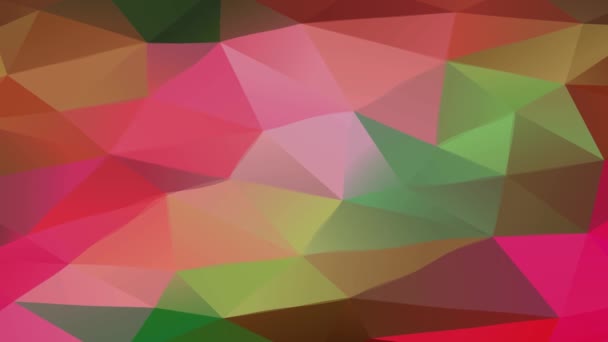 様々な大きさと色のトーンの三角形で構成された幾何学的コンセプトアートのダイアログは3D効果とモザイクを覆う縞模様の層を与えます — ストック動画