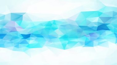 Parlak beyaz ve mavi tonlu kavramsal geometrik üçgenlerin ve donmuş bir nehri andıran 3D etkisinin etkileyici yakınlaştırma etkisi